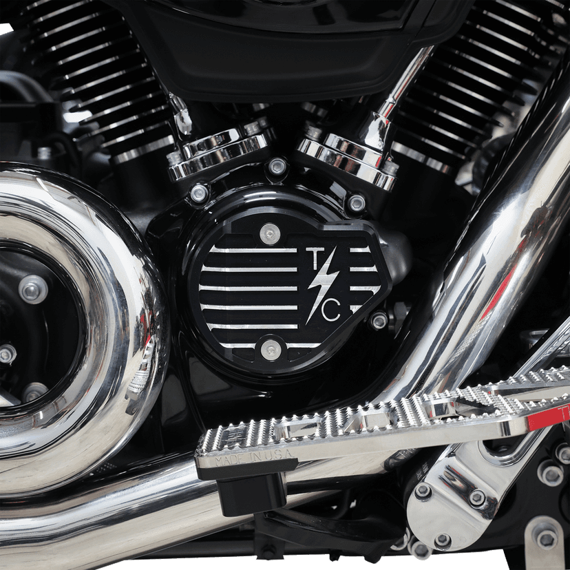 THRASHIN SUPPLY CO. 0940-2221 Cam Cover - Gen 2 - Finned - Twice Cut - Black - M8 — image 4 of 6