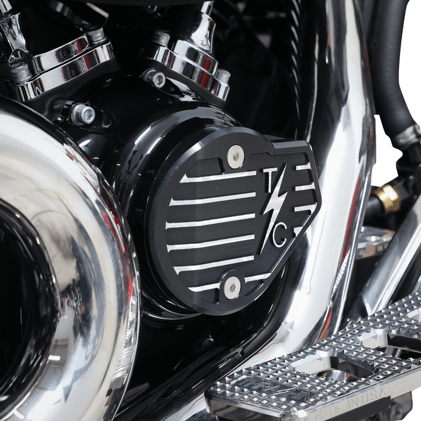 THRASHIN SUPPLY CO. 0940-2221 Cam Cover - Gen 2 - Finned - Twice Cut - Black - M8 — image 6 of 6