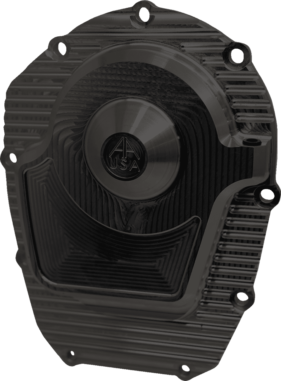 ALLOY ART 0940-2222 Comp Cam Cover - Black - Finned - M8