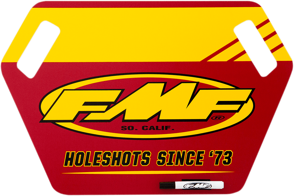 FMF 9501-0134 Pit Board - Yellow/Red