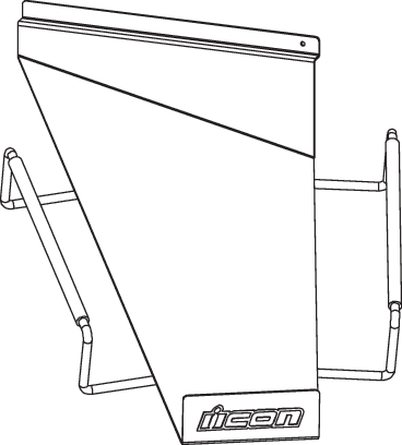 ICON 9903-0495 Slatwall Helmet Display Shelf - Right Hand
