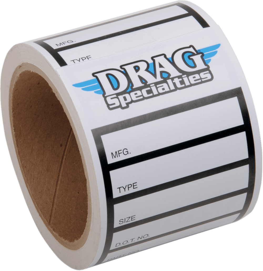 DRAG SPECIALTIES 9904-0943 Tire Labels - 100 Peice