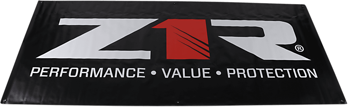 Z1R 9905-0093 PVP Banner - 84" x 36" - Black