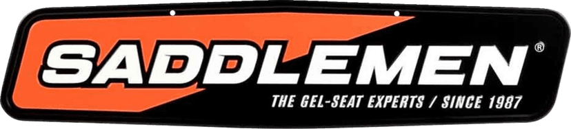 SADDLEMEN 9905-0256 Metal Sign - 24" x 5-1/2" - Black/Orange