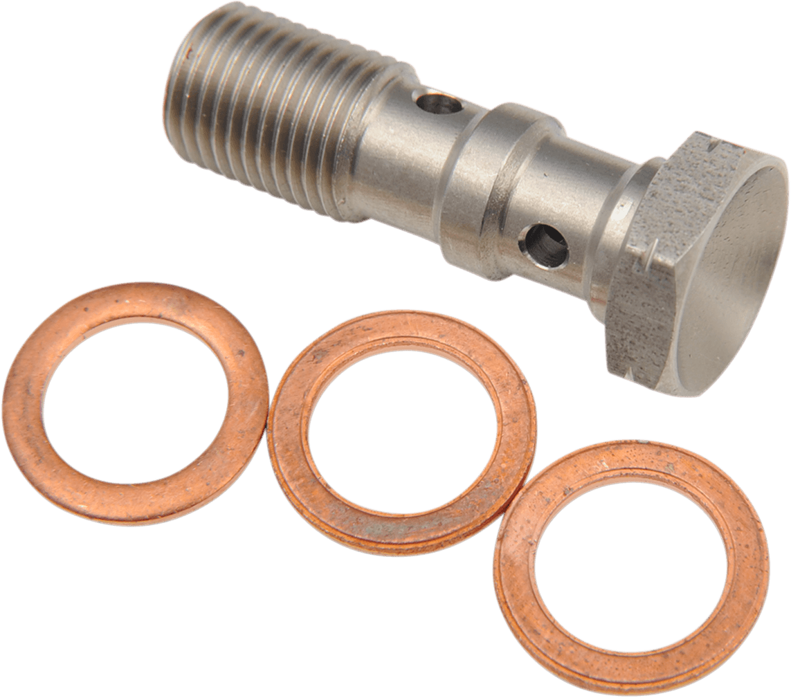 GOODRIDGE 993-03-31C Banjo Bolt - M10 x 1.0 - Double - Stainless Steel