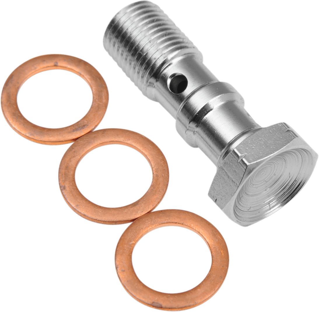 GOODRIDGE 9930331CH Banjo Bolt - M10 x 1.0 - Double - Chrome