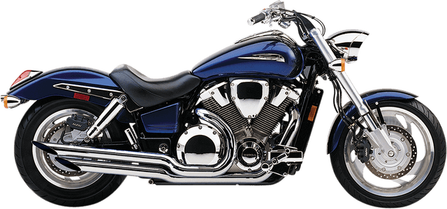 COBRA BLV1675SC Angled Slashcut Exhaust - Chrome - VTX1800C/F