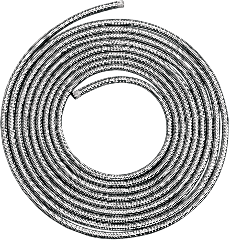 DRAG SPECIALTIES DS-096616 Braided Oil/Fuel Hose - Stainless Steel - 5/16" x 6'