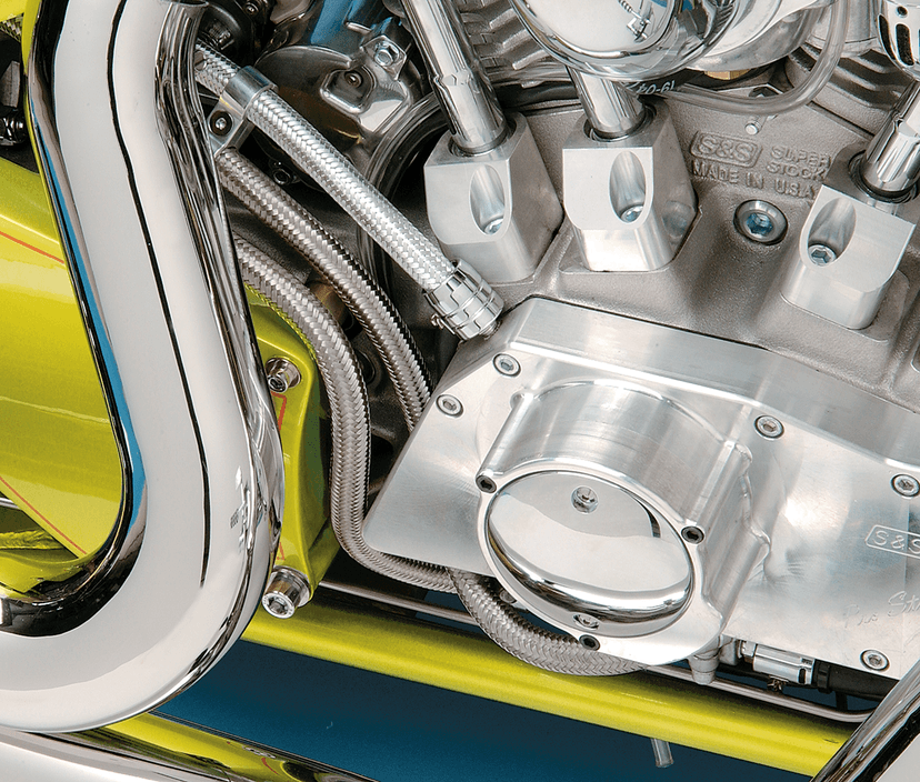 DRAG SPECIALTIES DS-096617 Braided Oil/Fuel Hose - Stainless Steel - 3/8" x 6' — image 2 of 2