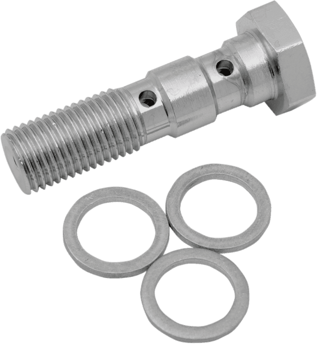DRAG SPECIALTIES DS098117 Banjo Bolt - 3/8-24 - Dual