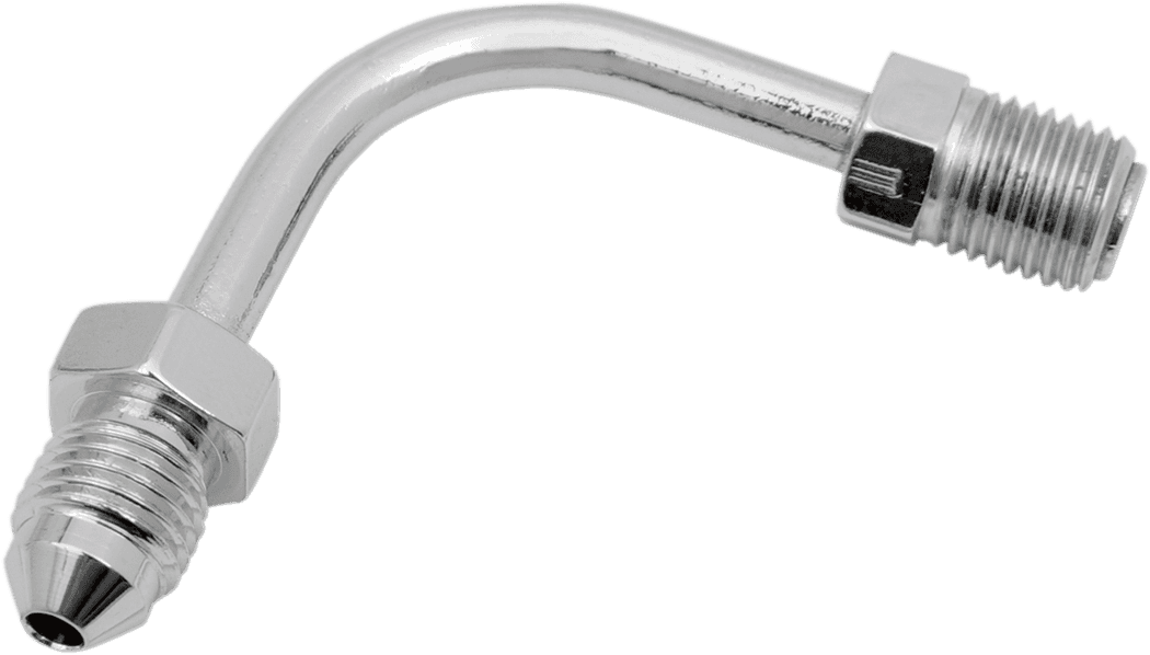 DRAG SPECIALTIES DS098282 #3 Male Fitting - 3/8-24 Inverted Flare - 90° - Short