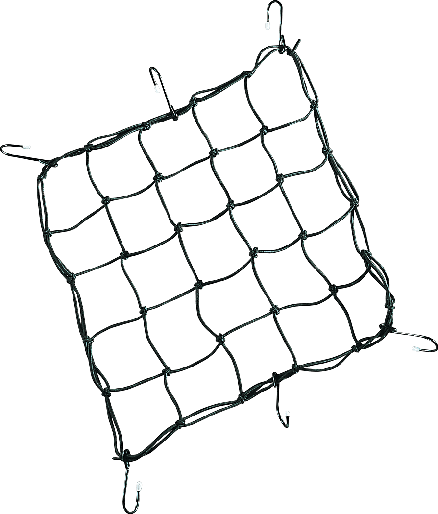 DRAG SPECIALTIES DS-110211 Cargo Net - 15" x 15" - 6 Hook - Black