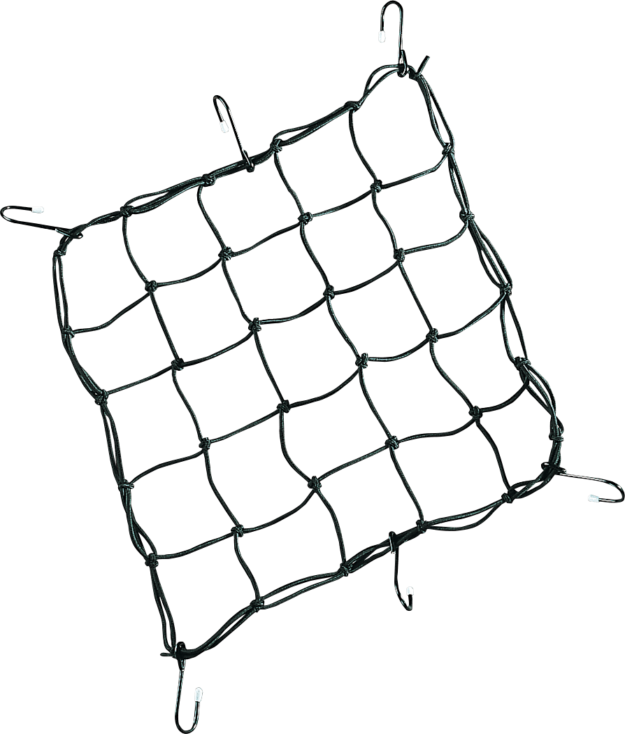 DRAG SPECIALTIES DS-110211 Cargo Net - 15" x 15" - 6 Hook - Black