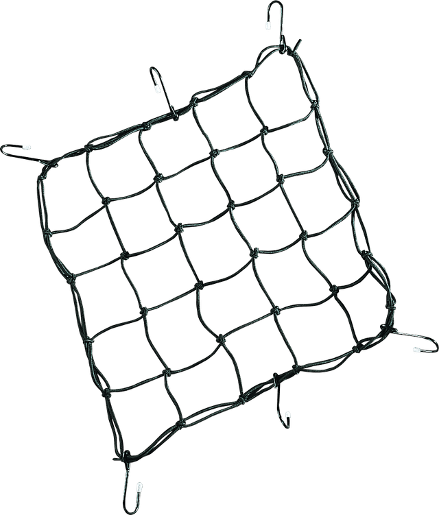 DRAG SPECIALTIES DS-110211 Cargo Net - 15" x 15" - 6 Hook - Black