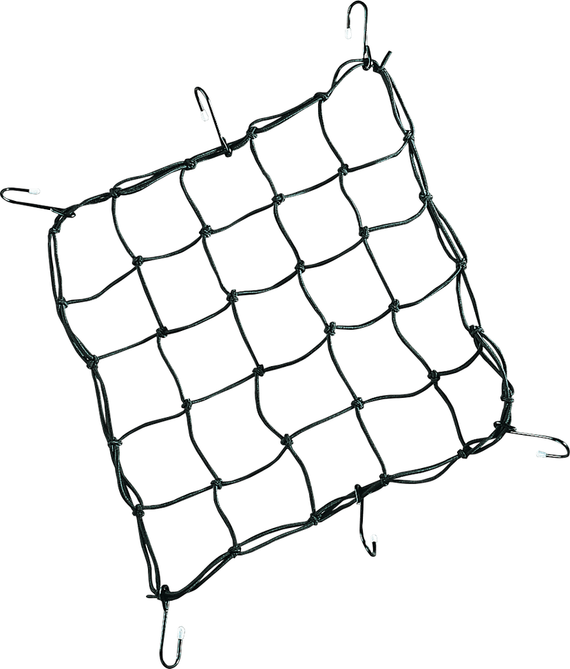 DRAG SPECIALTIES DS-110211 Cargo Net - 15" x 15" - 6 Hook - Black