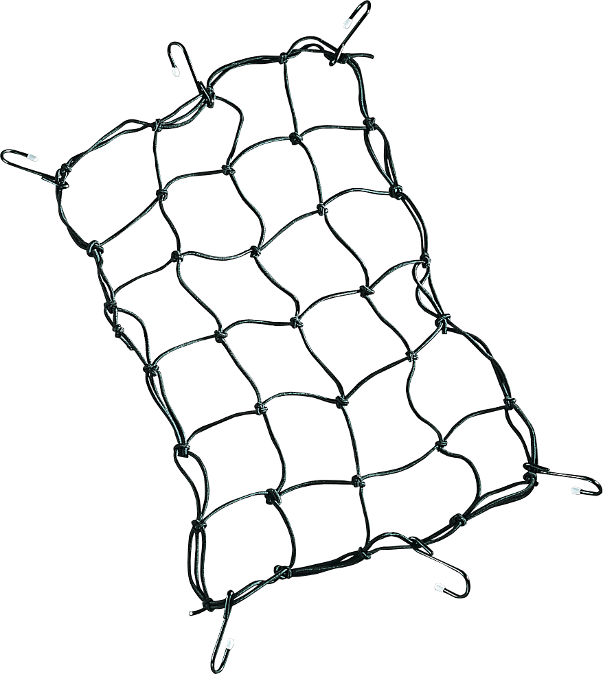 DRAG SPECIALTIES DS-110212 Cargo Net - 12" x 17" - 6 Hook - Black