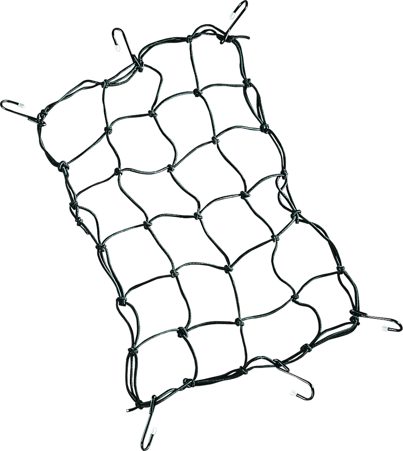DRAG SPECIALTIES DS-110212 Cargo Net - 12" x 17" - 6 Hook - Black