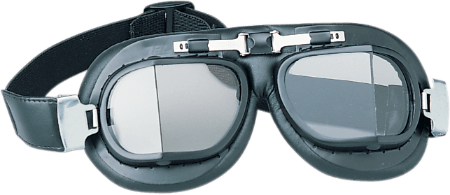 DRAG SPECIALTIES DS-110330 Red Baron Goggle - Flat Black - Tinted Lens