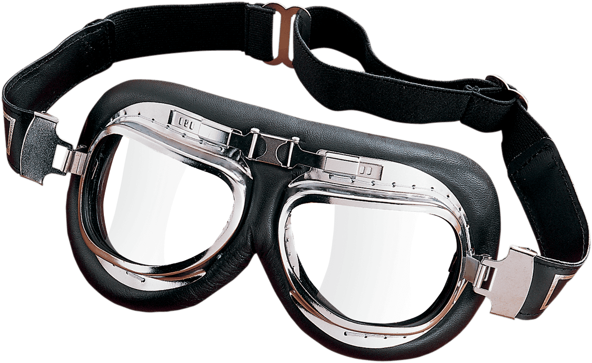 EMGO DS-110342 Contoured Roadhawk Goggle - Clear Lens