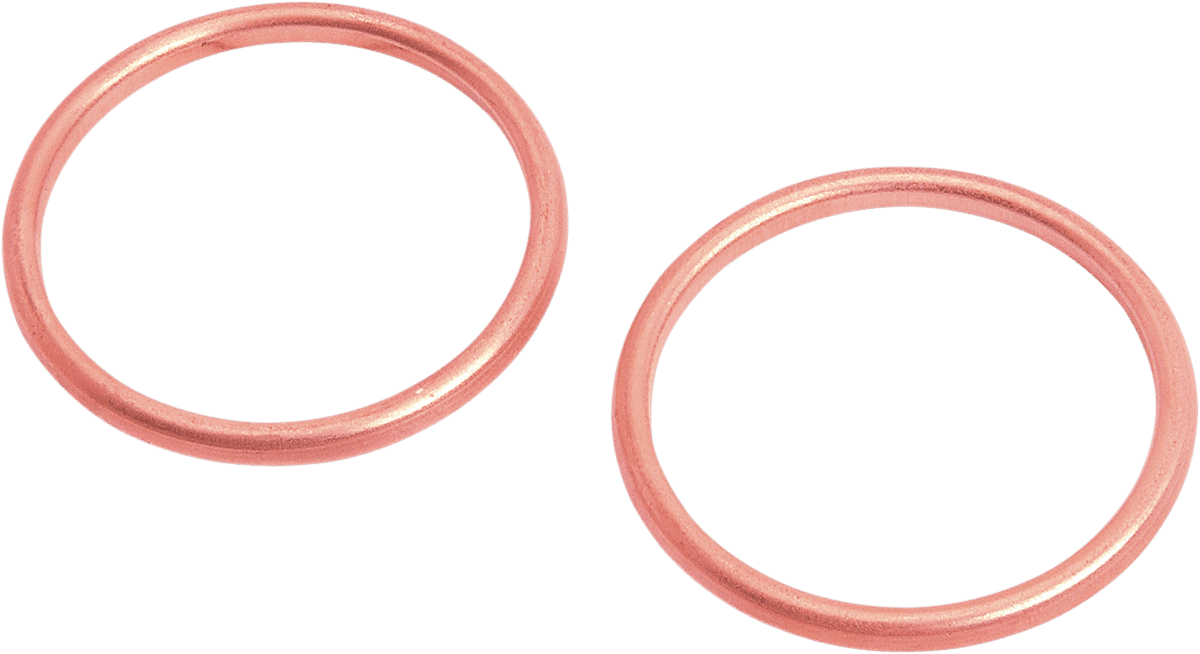 DRAG SPECIALTIES DS-174739 Imported Round Exhaust Port Gaskets - Copper - '66-'84 FX/FL