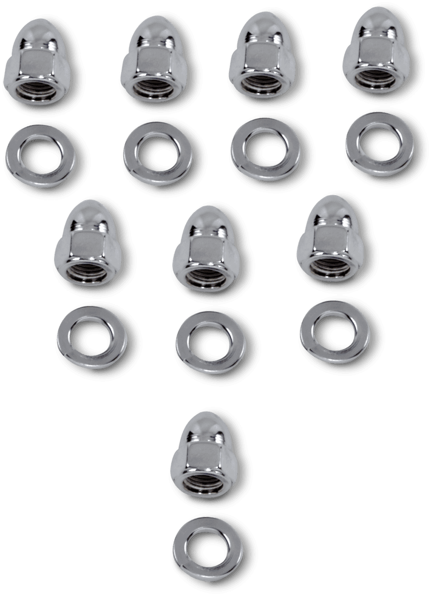 DRAG SPECIALTIES DS-190137 Acorn Nut/Washer Set - Cylinder Base