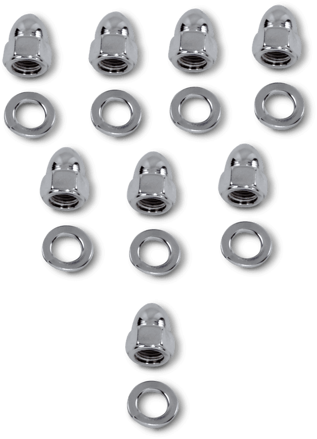 DRAG SPECIALTIES DS-190137 Acorn Nut/Washer Set - Cylinder Base