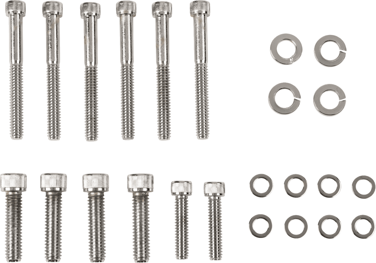 DRAG SPECIALTIES DS-190382 Bolt Set - Transmission Side Cover - Knurled/Socket-Head
