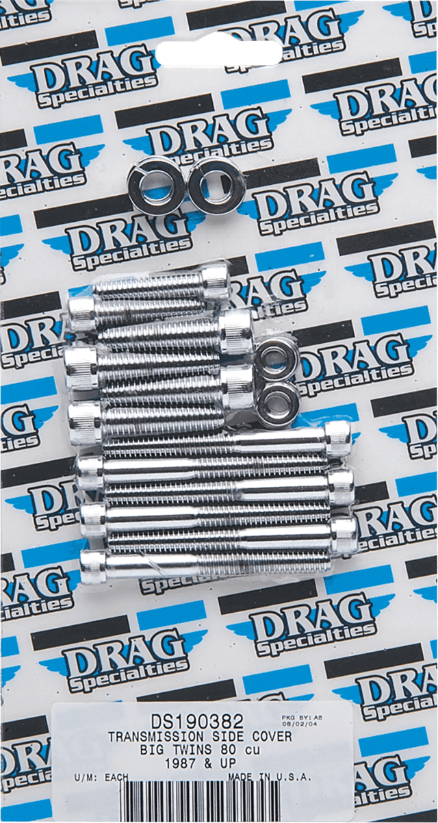 DRAG SPECIALTIES DS-190382 Bolt Set - Transmission Side Cover - Knurled/Socket-Head — image 2 of 2