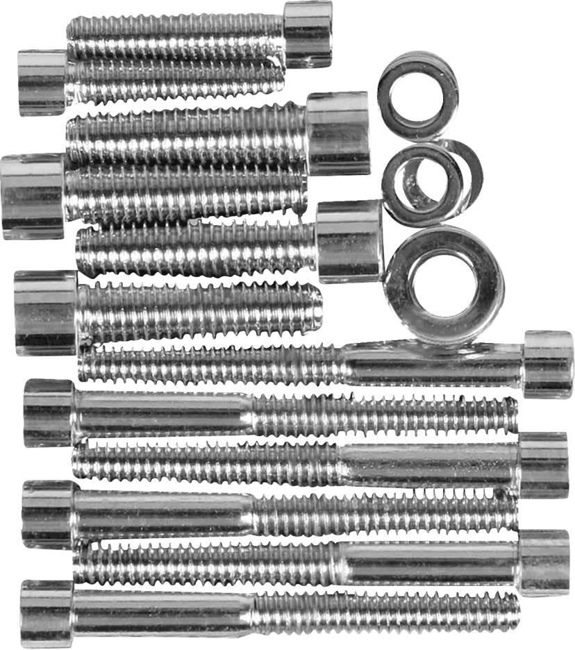 DRAG SPECIALTIES DS-190382S Bolt Set - Transmission Side Cover - Smooth/Socket-Head