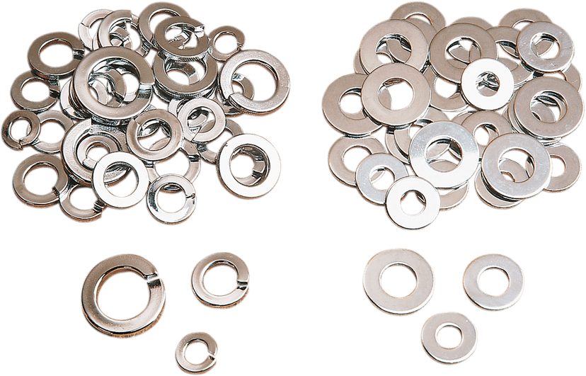DRAG SPECIALTIES DS-190500 Washers - Lock - Chrome - Kit
