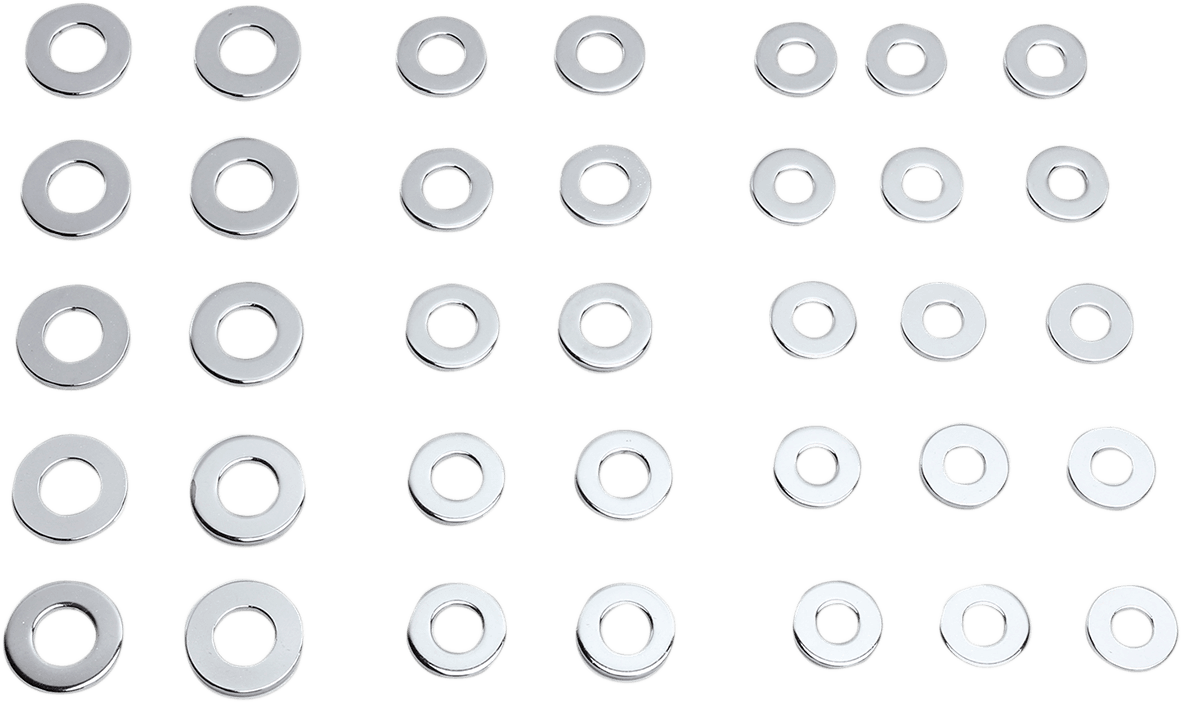 DRAG SPECIALTIES DS-190501 Washers - S.A.E - Chrome - Kit