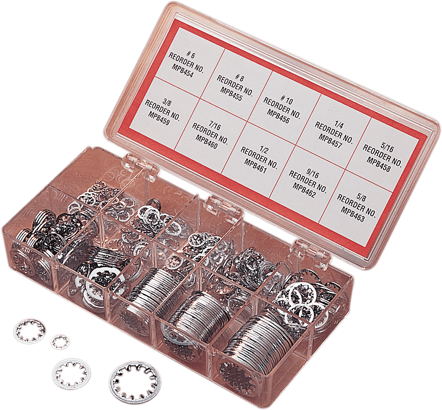 DRAG SPECIALTIES DS-190502 Washer Kit- Inside Star - Chrome