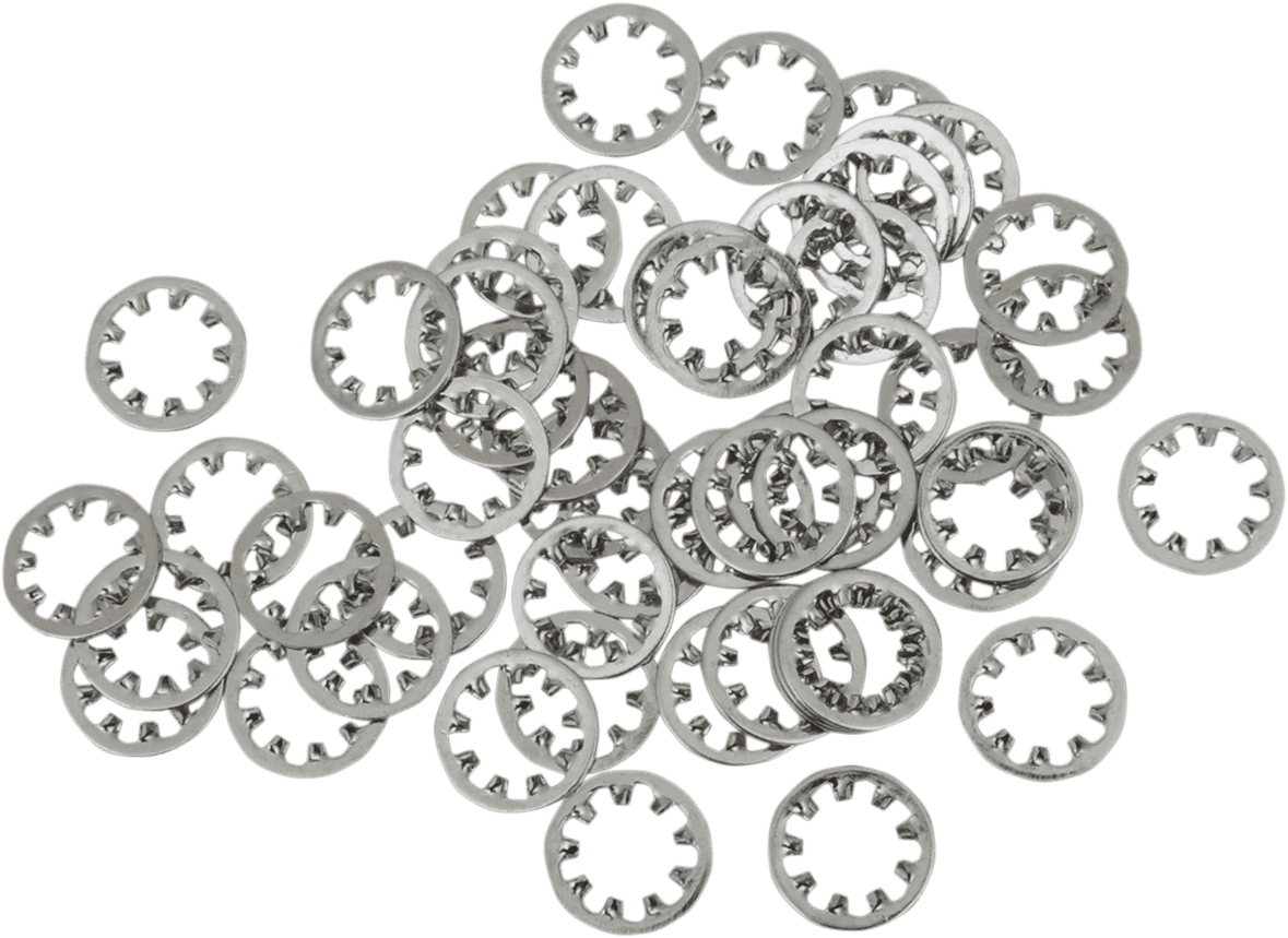 DRAG SPECIALTIES DS-190507 Inside Washer - Star - Chrome - 5/16"