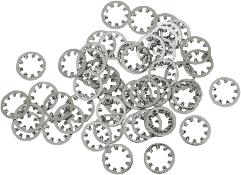 DRAG SPECIALTIES DS-190507 Inside Washer - Star - Chrome - 5/16"