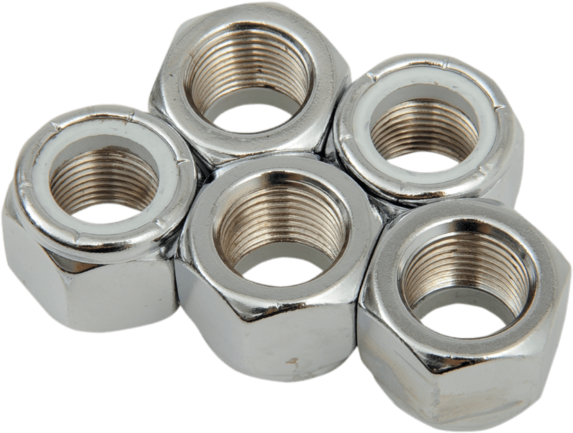 DRAG SPECIALTIES DS-190532 Nuts - Nylon - Chrome - 5/8"-18