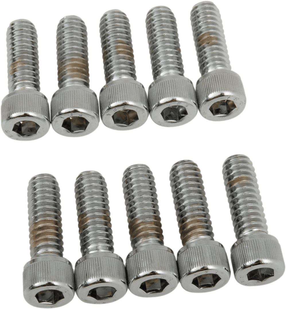 DRAG SPECIALTIES DS-190535 Bolts - Socket-Head - Knurled - 1/4-20 x 3/4"