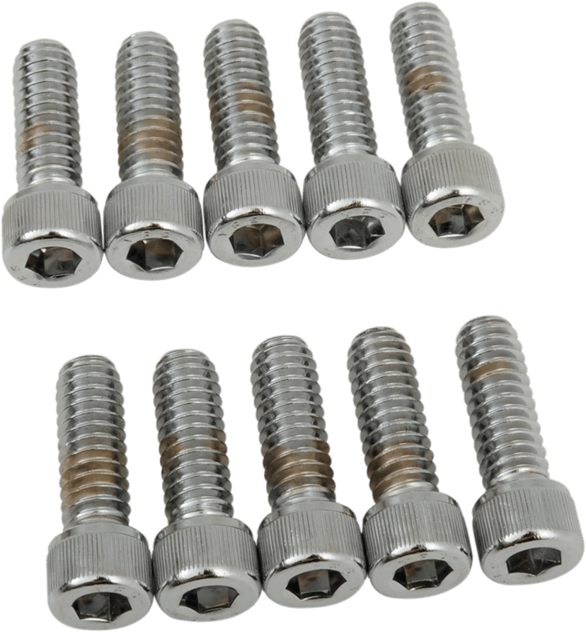 DRAG SPECIALTIES DS-190535 Bolts - Socket-Head - Knurled - 1/4-20 x 3/4"