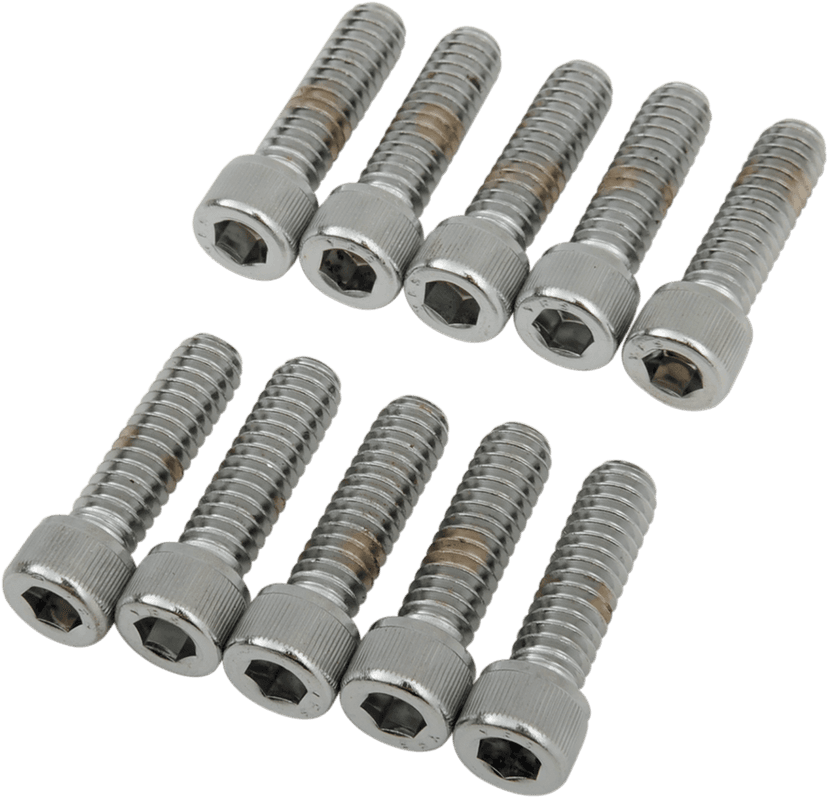DRAG SPECIALTIES DS-190536 Bolts - Socket-Head - Knurled - 1/4-20 x 7/8"