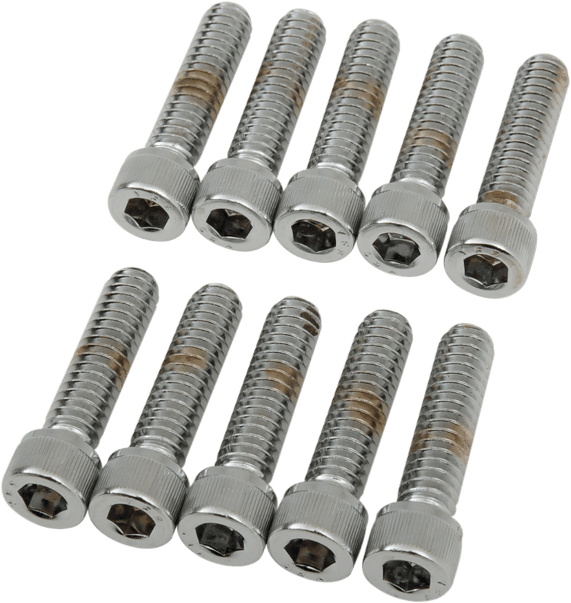 DRAG SPECIALTIES DS-190537 Bolts - Socket-Head - Knurled - 1/4-20 x 1"
