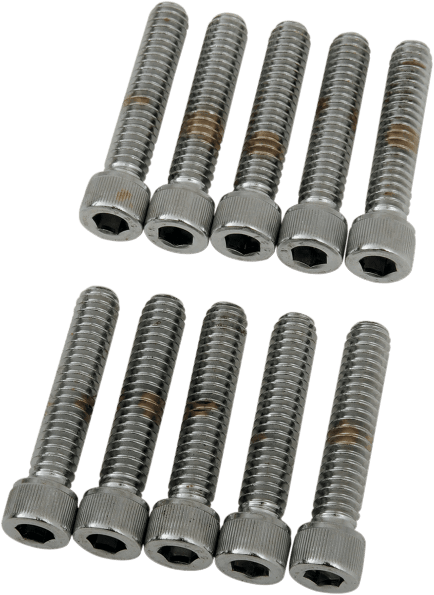 DRAG SPECIALTIES DS-190538 Bolts - Socket-Head - Knurled - 1/4-20 x 1-1/4"
