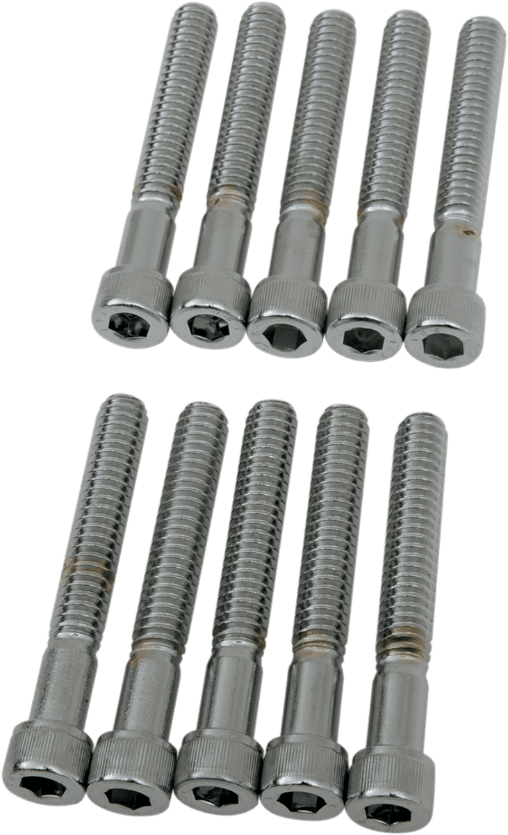 DRAG SPECIALTIES DS-190540 Bolts - Socket-Head - Knurled - 1/4-20 x 1-3/4"