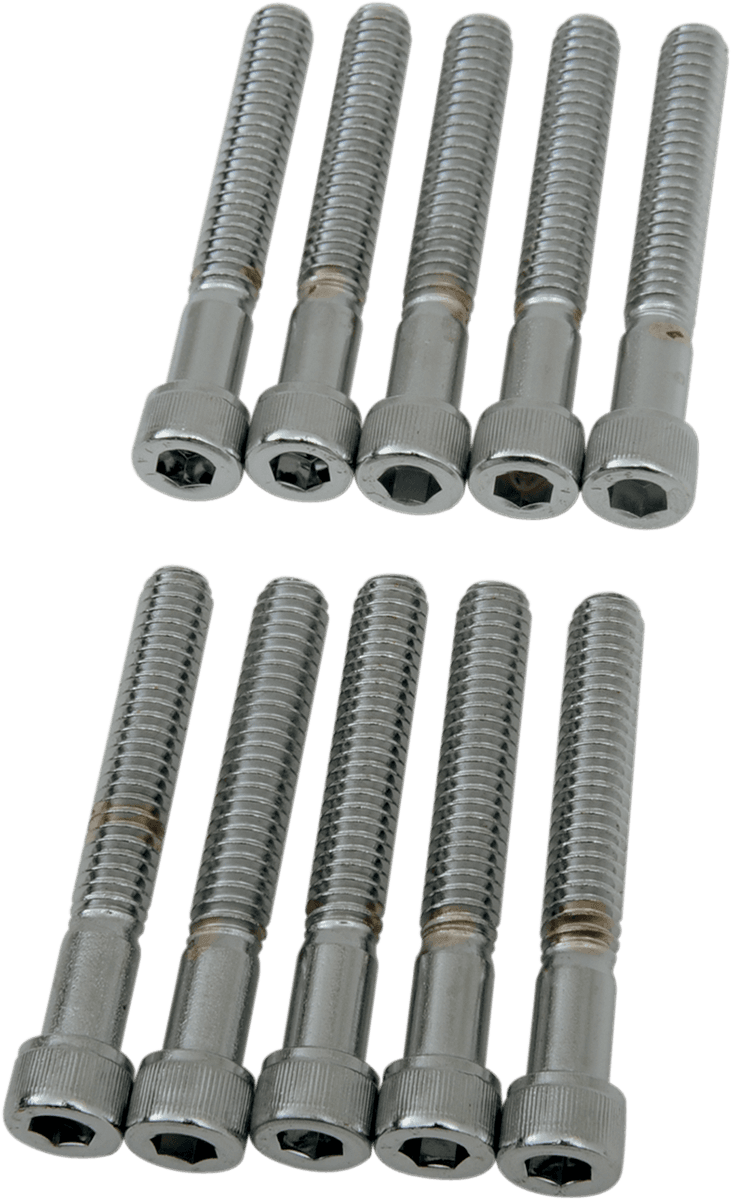DRAG SPECIALTIES DS-190540 Bolts - Socket-Head - Knurled - 1/4-20 x 1-3/4"