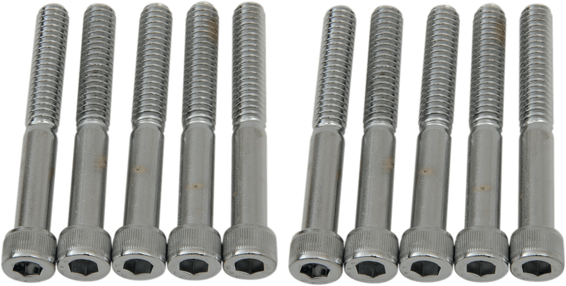 DRAG SPECIALTIES DS-190541 Bolts - Socket-Head - Knurled - 1/4-20 x 2"