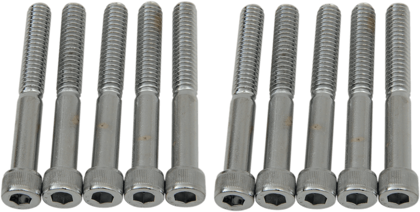 DRAG SPECIALTIES DS-190541 Bolts - Socket-Head - Knurled - 1/4-20 x 2"
