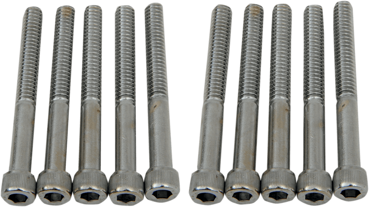 DRAG SPECIALTIES DS-190542 Bolts - Socket-Head - Knurled - 1/4-20 x 2-1/4"