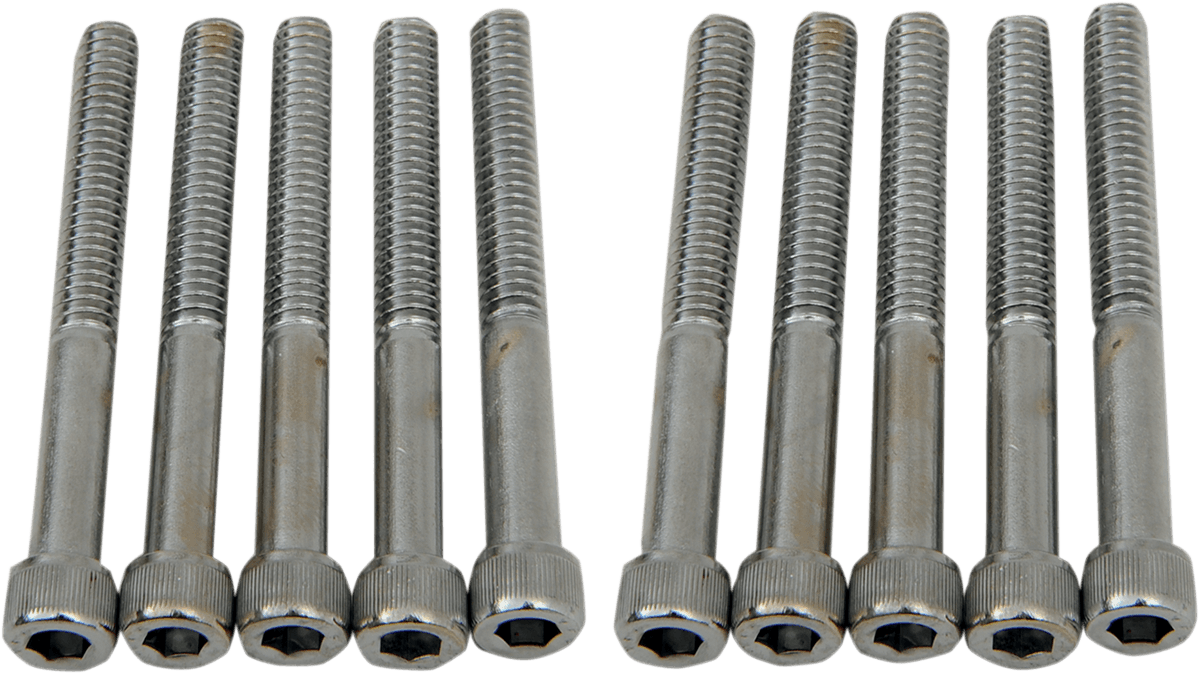 DRAG SPECIALTIES DS-190542 Bolts - Socket-Head - Knurled - 1/4-20 x 2-1/4"