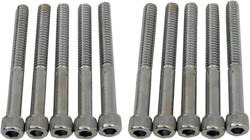 DRAG SPECIALTIES DS-190542 Bolts - Socket-Head - Knurled - 1/4-20 x 2-1/4"