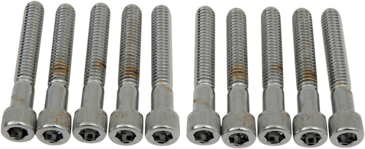 DRAG SPECIALTIES DS-190550 Bolts - Socket-Head - Knurled - 5/16-18 x 2" - 10 Pack