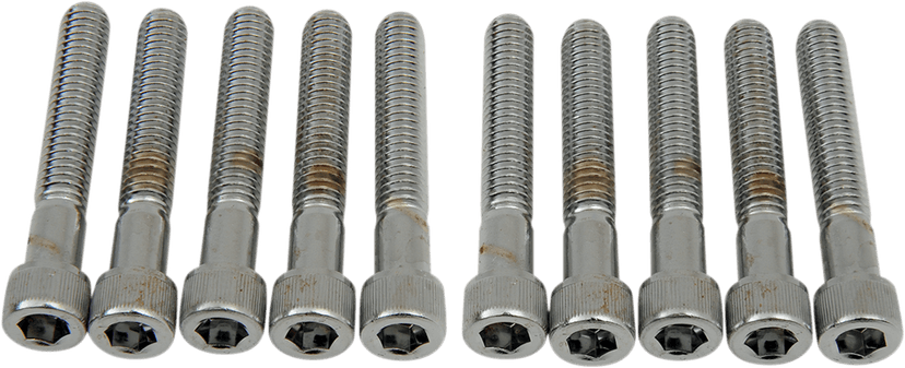 DRAG SPECIALTIES DS-190550 Bolts - Socket-Head - Knurled - 5/16-18 x 2" - 10 Pack