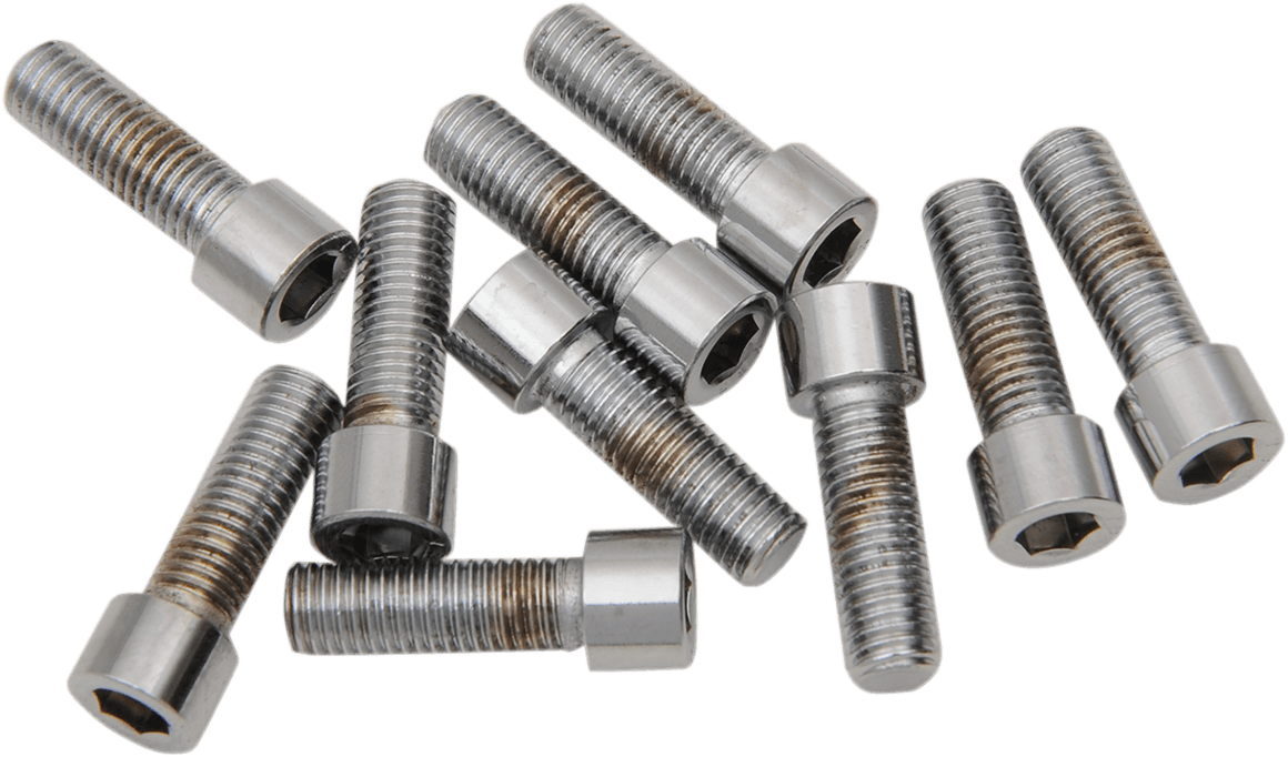 DRAG SPECIALTIES DS-190560S Bolts - Socket-Head/Replacement - Smooth/Fine Thread - 1/4"-28 x 3/4" - 10 Pack